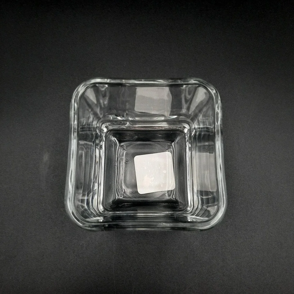 Libbey 5475 Medium Square Glass Vase USA Made Clear Cube Candle‎ Holder